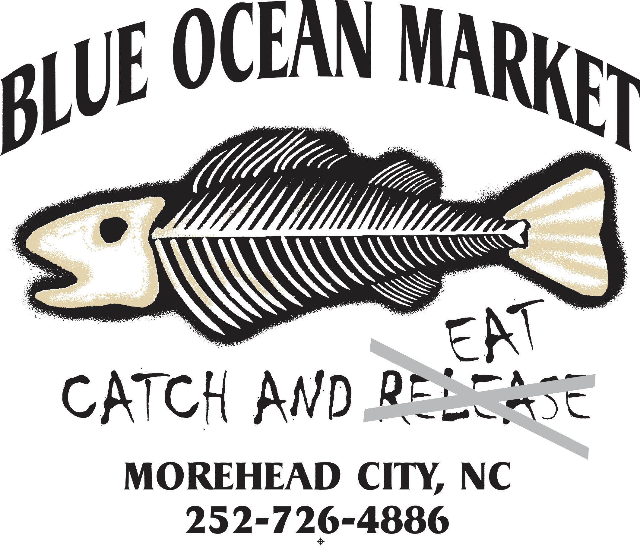 Blue Ocean Market Logo Catch and  Eat, Morehead City, NC